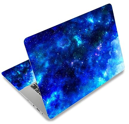 Laptop-Aufkleber, 30,5 cm, 33,6 cm, 35,6 cm, 38,6 cm, 38,6 cm, 39,6 cm (15,6 Zoll), wiederverwendbar, für Toshiba, HP, Samsung, Dell, Apple, Acer, Leonovo, Sony, Asus, Laptop, Notebook (blaue Galaxie)