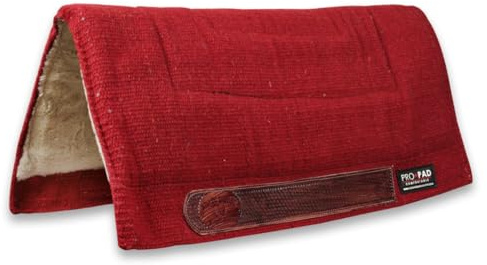 Horses Western Silver Horse PRO-Pad Basic, weich und strapazierfähig, unverzichtbar zum Schutz des Pferdes vor Verletzungen und übermäßigen Stößen, dezent und elegant (rot)