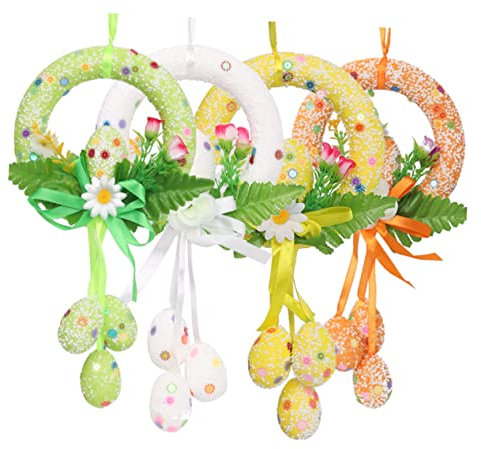 PRETYZOOM 2stücke Ostereier Dekoration Bunte Hängende Ornamente Für Tür Und Fenster Für Ostern Und Frühlingsfeiern Hochwertige Bastelarbeit Zufällige Farben