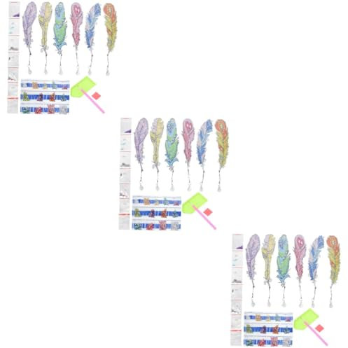 STOBOK 3sätze Plume Shaped Bookmarks Handgefertigte Lesezeichen Aus Hochwertigem Pet Für Bücherliebhaber Für Schule Büro Und Mit Dekorativen Markierungen