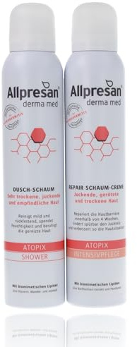 Allpresan Derma med ATOPIX intensiv vård skumkräm 200 ml i en uppsättning med ATOPIX Shower duschskum 200 ml