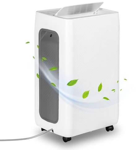 Cecaylie 26L/Tag Luftentfeuchter Elektrisch, Raumentfeuchter für Räume ca.50m², Mit 4,3L Abnehmbarer Wassertank, 3 Betriebsarten, Digitalanzeige, Ablaufschlauch, 24H Timer, Leise 43dB