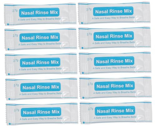 Hoement Sale Per Lavaggio Nasale in Bustine 40 x 2,7g, Miscela Solubile Senza, Pulizia Nasale Delicata Per Adulti e Ragazzo Ragazza, Confezione Singola Facile Da Trasportare