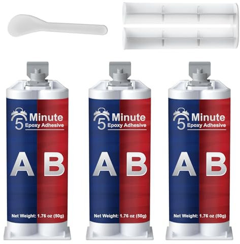 Pegamento epoxi de 5 minutos 150 ml, pegamento epoxi transparente de 2 partes de alta viscosidad y curado rápido para madera, metal, vidrio, cerámica, hormigón, fibra de carbono, etc
