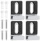 Yuanchu Lot de 4 supports de miroir muraux en acier inoxydable avec chevilles et vis pour miroirs lourds
