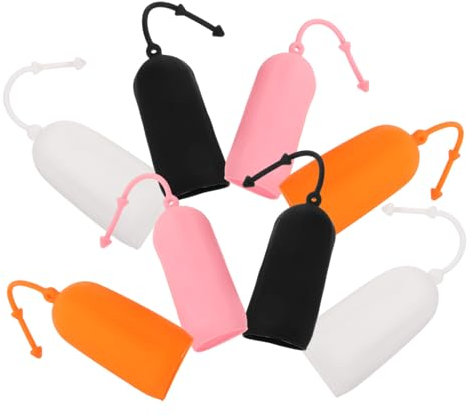TOVINANNA 8pezzi Manicotti Silicone Per Bottiglie Da Viaggio Coperture Impermeabili e Riutilizzabili Per Contenitori Di Lozione Design Pratico e Portatile Per Shampoo e Prodotti Per La