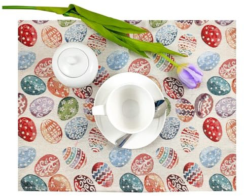 Tovaglietta Americana prima colazione in tessuto Gobelin PASQUALE - Tovaglietta americana Pasqua - Made in Italy (UOVO)