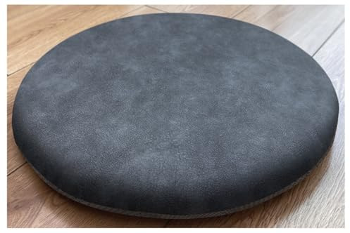 MOODMUSE Cuscini per Sedia Rotondi da 2/4 Pezzi con Lacci,Cuscino per Sedia con Sgabello Alto,Cuscino for Seduta Rotondo for Sala da Pranzo,Cucina E Ufficio(Dark Blue,40cm(Pack of 4))