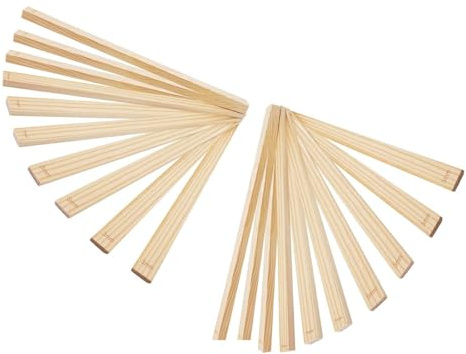 Yuelulala 20 Pcs Pottery Rolling Mud Stick Guide Wooden Rolling Pin Set, Wooden Rolling Out Sticks Mudboard Tools Thickness Guides Set for Pottery Polymer Clay Thickness Clay Tool Gift (A86-20)