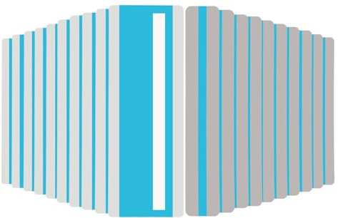 PATIKIL 22 Pcs Outils De Lecture Pour Dyslexie, 2 Tailles De Règles De Lecture Guidée Avec Bandes Transparentes Et Marque-Pages En Surbrillance Colorée Pour Enseignants, Bleu