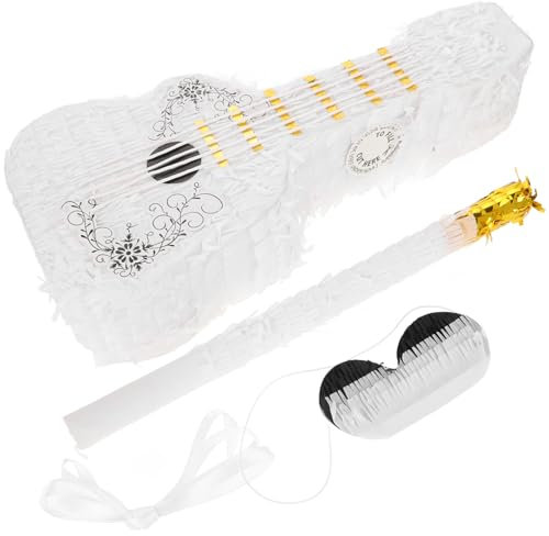 Warmhm Violin Piñata Mit Stock Und Augenbinde Süßigkeiten Gefüllt Party Dekoration Für Geburtstagsfeiern Fiesta Und Andere Anlässe Für Erwachsene Und Junge Mädchen