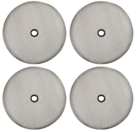 SZLIFE Lot de 4 filtres à café réutilisables en acier inoxydable pour cafetière à piston, Diamètre 10.2 Cm