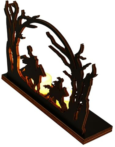 Generisch Kopfloser Reiter Haloween – Furchterregende Kopflose Reiter Statue | Detaillierte Kopflose Reiterstatue Figur | Tabletop Hohlstatue Ideal Für Deko Spukhaus Tisch Dekoration