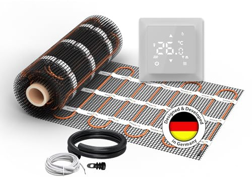 2 tappetini riscaldanti Warmon Classic 150 W/m² (12 + 8 m²) con termostato analogico TS 25, 20 m², termostato, dimensioni tappetini: 3,5 m²