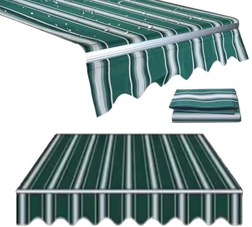 Tessuto di ricambio per ombrellone, 2,5 m4 m, per ombrellone, ristorante, negozio, balcone (400 x 200 cm), durevole, resistente alle intemperie e ai raggi UV