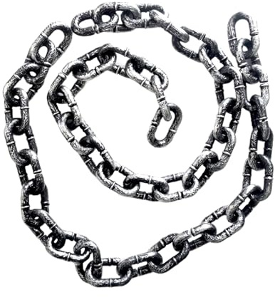 Hitburu Décorations de Chaines Halloween,Chaines Effrayantes - Accessoires Réalistes 1,5 Mètre pour Décor Extérieur Cimetière Intérieur Décor Carcéral Maison Hantée Fête Scénographie Halloween