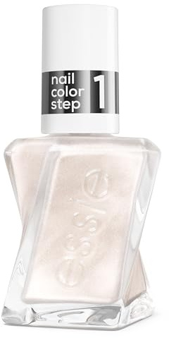 Gel by essie Gel-like Nail Polish, Up to 15 Days of Wear, No UV Light, Drip Drip Metallic Neutral White Nail Polish, 13.5ml