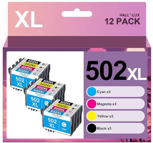 HALLOLUX 502XL 502 XL Druckerpatronen Kompatible für Epson 502 XL Multipack