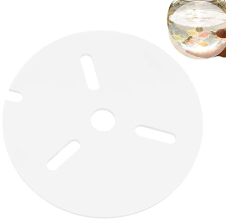 Aquarium Abdeckung Acrylglas klare runde Schutzplatte mit Loch | Aquarium Anti-Sprung Abdeckung für den Innenbereich, Haus Zuhause, Büro Wohnzimmer, Fisch Wasser, Männer und Frauen