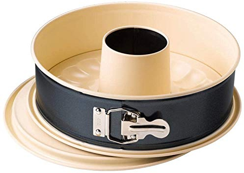 Original Kaiser Inspiration Springform 26 cm rund, 2 Böden, Flach- und Rohrboden, runde Backform antihaftbeschichtet, Kuchenform auslaufsicher