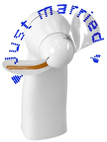 LED Ventilator Just married mit 11 blauen LED, Handventilator, Leuchtventilator