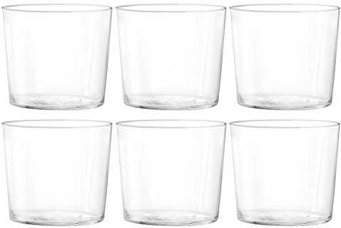 H&H Set de 6 Vasos de Vino Starck – 270 ml – Vidrio Ultrafino y Transparente – Diseño Moderno y Elegante – Apto para Lavavajillas