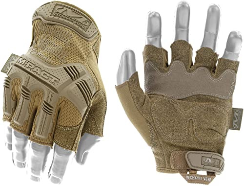 Mechanix Wear - M-Pact Fingerless Coyote Handschuhe (Large, Braun)