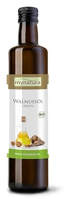 Mynatura Bio Walnussöl 250ml – Kaltgepresst aus ungerösteten Walnüssen – Reich an Omega-3 & Omega-6 – Vegan – Für Küche & Pflege – Mild-nussig – Ohne Zusätze – DE-ÖKO-044 zertifiziert (2 x 250ml)