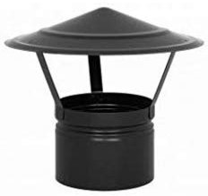 SOMBRERO EXTRACTOR DE HUMO ESTUFA DE LEÑA NEGRO VITRIFICADO 300MM (MILÍMETROS) IDEAL ESTUFAS CHIMENEAS HOGAR PISO MASIA CORTIJO