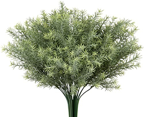 Briful Künstliches Pflanzen 4 PCS Gefälschte Pflanzenzweige Stängel Blattspray Kunstgrün Plastikpflanzen für Home Party Hochzeitsdekoration Blumenarrangement