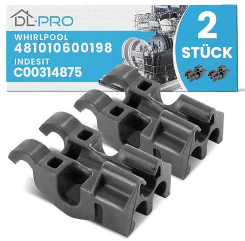 DL-pro - Set med 2 bottenkorgsinsatser - för Whirlpool, Ignis, Bauknecht 481010600198 - för tallrikar, fällbara stänger, stamrader, diskmaskinskorg, diskmaskin