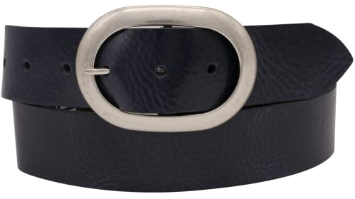 AnnaMatoni Damen Leder Gürtel mit Ovale Schließe Vollrindleder 4cm breit Vollleder ECHT LEDER