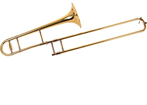 FLFL Student Trombone Professional Tenor Trombone B Flat Tenor Horn with Trombone Mouthpiece and Gloves Gold Brass Wind Instruments