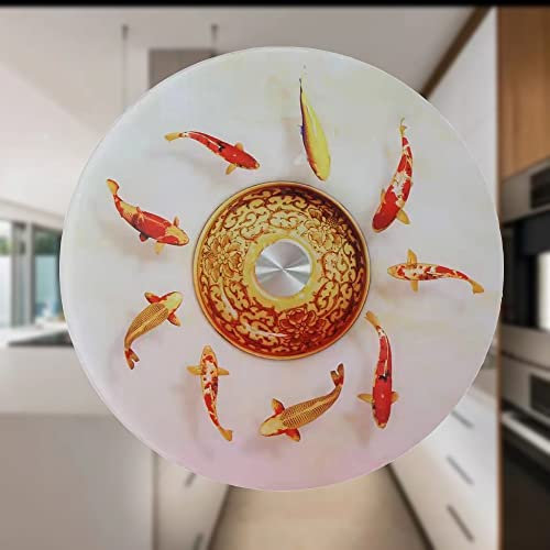 DIBAKO 50cm Klare Lazy Susan Platte Große Glas Drehteller Rotierende Serviertablett Schwerlast Rotierende Tablett Für Geburtstagsfeier (Size : 80CM/32in)