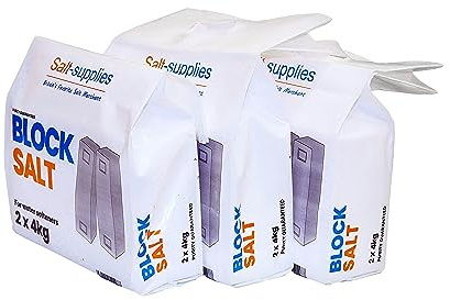 Water Softener Salt Blocks Compatible with All Block Salt Water Softener Machines Pure Grade A Food Quality Block Salt for Water Softeners Laundry Kitchen Dishwasher Water Softner Salt Block (3 Pack)