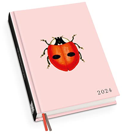 Taschenkalender Marienkäfer 2024 - Von 30x40 - Terminplaner mit Wochenkalendarium - Format 11,3 x 16,3 cm