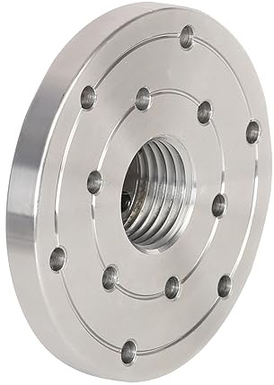 VINWOX 4 Wood Lathe Steel Faceplate, 1-1/4”x8TPI Spindle Thread Woodworking Machine Chuck Face Plate