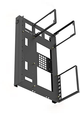 Boîtier pour carte mère d'ordinateur, châssis en aluminium à encoche, dissipations de chaleur, support ouvert pour ordinateur, facile à installer pour cartes graphiques, ventilateurs de