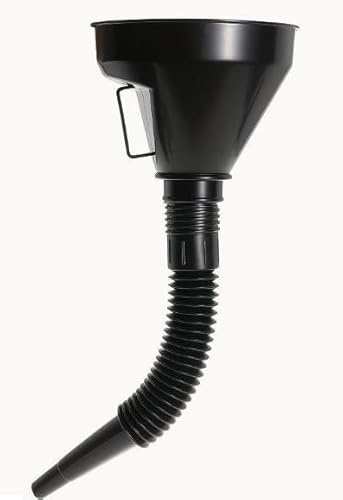 Unibos | Large Funnel Flexible Plastic Fuel Funnels For Multifunctional Funnel With Filter & Wide Mouth Removable Hose For Auto Motorcycle Car Oil Petrol Diesel Gasoline & Household Uses