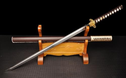 TEERMA 40 Zoll China Handmade Schwert aus Hohem Mangan Stahl scharfes und echtes Katana China Schwert DZ003