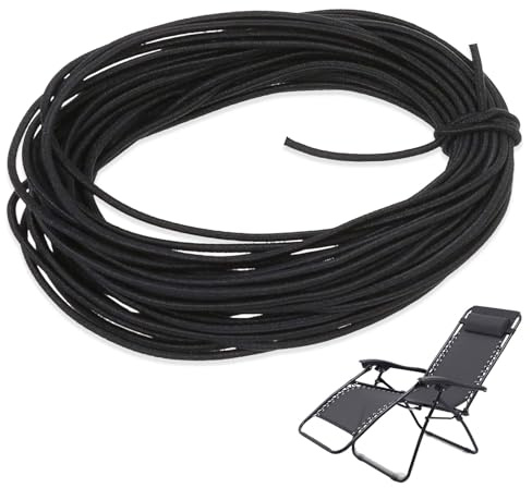 Gummischnur, 6mm×15m Expanderseile, Wetterfestes Spannseil, Schwarz Gepäckspanner, Auto & Fahrrad Elastisches Expander Seil Gummischnur, für Camping, Anhängerplane, Güterverkehr