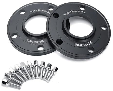 DZSJHGFDD Élargisseurs Voie Cales D'espacement Roue Aluminium 2 Pièces 5x120 PCD 10mm Alliage Hubcentrique 72.56mm Combinaison D'adaptateur pour BMW E46 E90 E91 E92 Elargisseur Voie