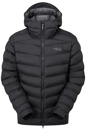 Rab Men's Nebitron Pro Jacket - Warm Synthetic Insulated Coat for Hiking, Trekking, & Mountaineering - Black - Medium