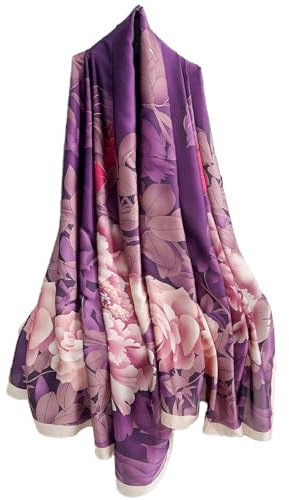 FAIRYGATE Seidentücher Damen Leichte Tuch Sommerschal Bunt Schal Mehrfarbig Einfarbig Dünn Stola Tücher Regulär Seidenschal Sonnenschutz Schals für Frauen 43037