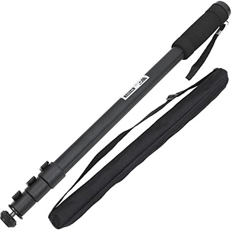 MOLUCKFU Portable Extendable Camera Monopod for Dslr and Camcorders Lightweight Selfie Stick Adjustable Height for Vlogging and Travel