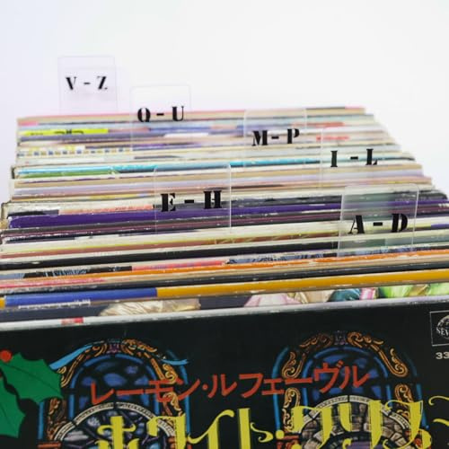 Schallplatten-Trennblätter, LP alphabetische A-Z Trennblätter, doppelseitig, Kunststoff, Kategorie-Tab für CD-DVD-Medien, Bücherregal, Aufbewahrung (vertikal)