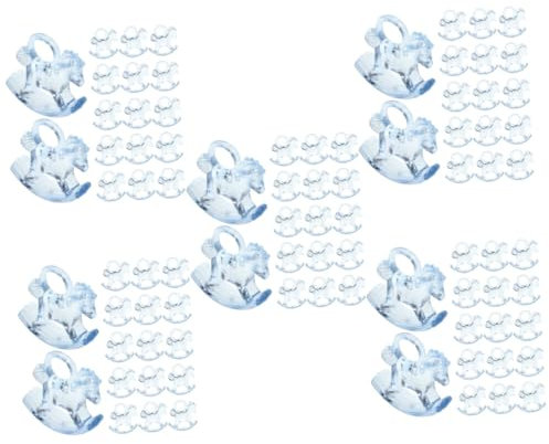 ifundom 240stücke Teiliges Shower Deko Mit Süßen Acryl-schaukelpferden Tischdeko Für Jungen Und Mädchen Kreative Party- Und DIY-projekte Zur Der Geburt