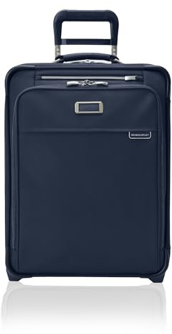 Briggs & Riley 21 Global 2-Wheel Expandable Carry On - Luggage for Travel, Suitcases with Wheels, Softside Rolling Bag for Men & Women, Self-Repairing Zipper - Baseline Collection, Navy