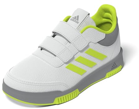 adidas Unisex niños Tensaur Hook and Loop Shoes, Cloud White/Lucid Lemon/Grey Three, 38 EU
