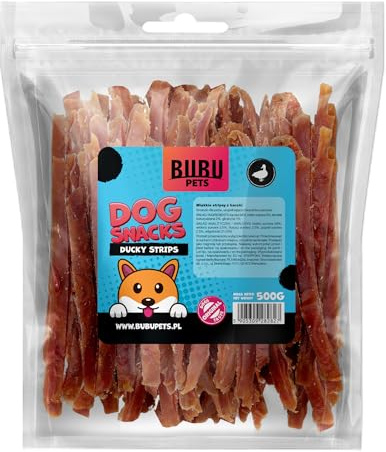 Quibropets Entenstreifen – Leckerlis für Hunde, natürliche Belohnungen ohne Getreide, Snacks für Haustiere, getrocknete Leckerlis, 545 g
